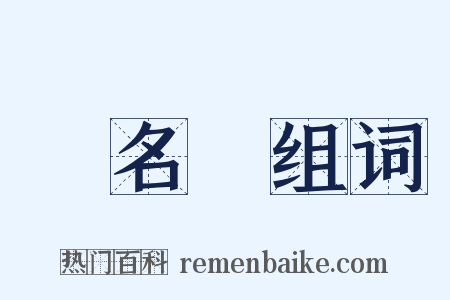 複名數组词是什么意思的图片